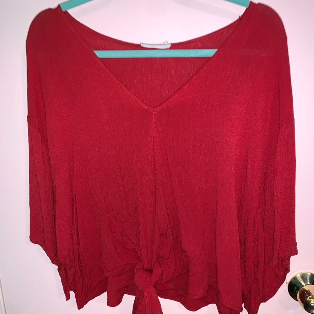 Tie front top